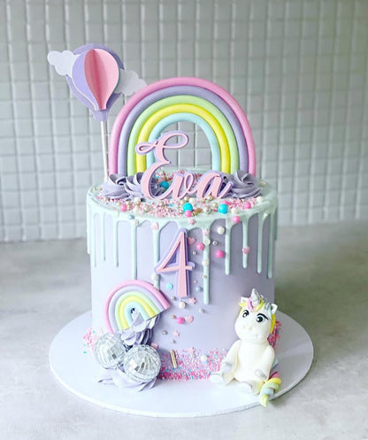 Personalised Double Layered  Acrylic Cake Charm and age, Custom Acrylic Cake Plaque