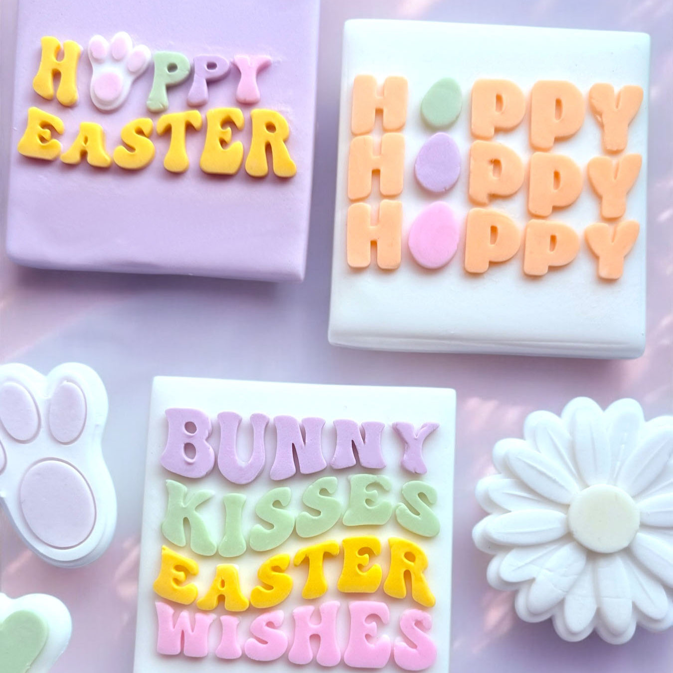 Bunny Kisses  - PLA embosser and matching cutter image 1
