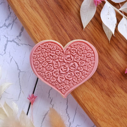 Set of 3 Hearts - Stamp and Matching cutters image 1