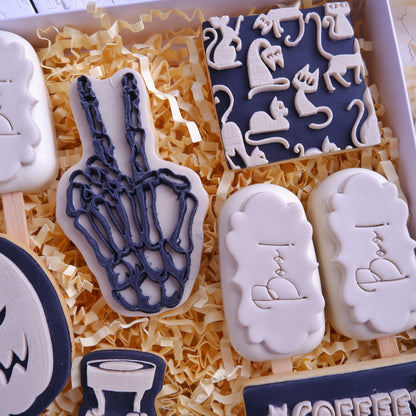 HALLOWEEN - skeleton hand - Deboss & Matching Cutter image 1