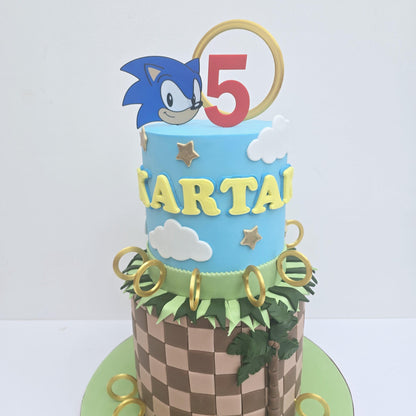 Birthday cake topper set, cake charm, sonic cake topper, birthday cake topper