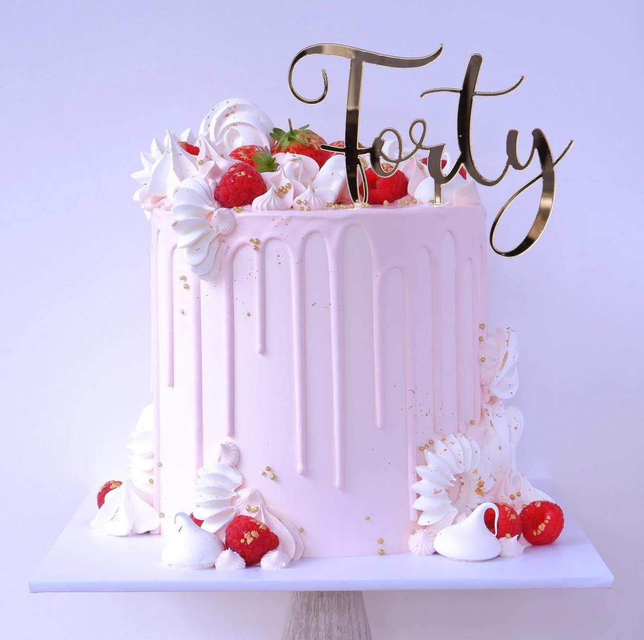 Forty cake topper, 40th birthday cake topper, 40 cake decoration, fortieth birthday