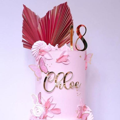 Acrylic 18th Birthday cake topper and name cake charm