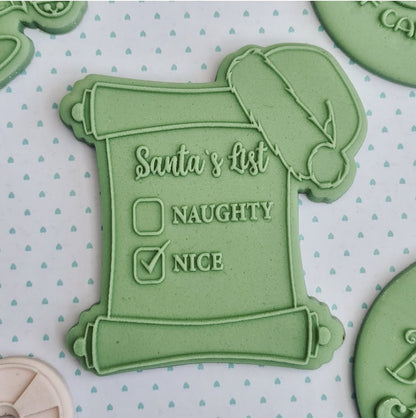 Christmas -Santa`s List Deboss and Matching Cutter image 0