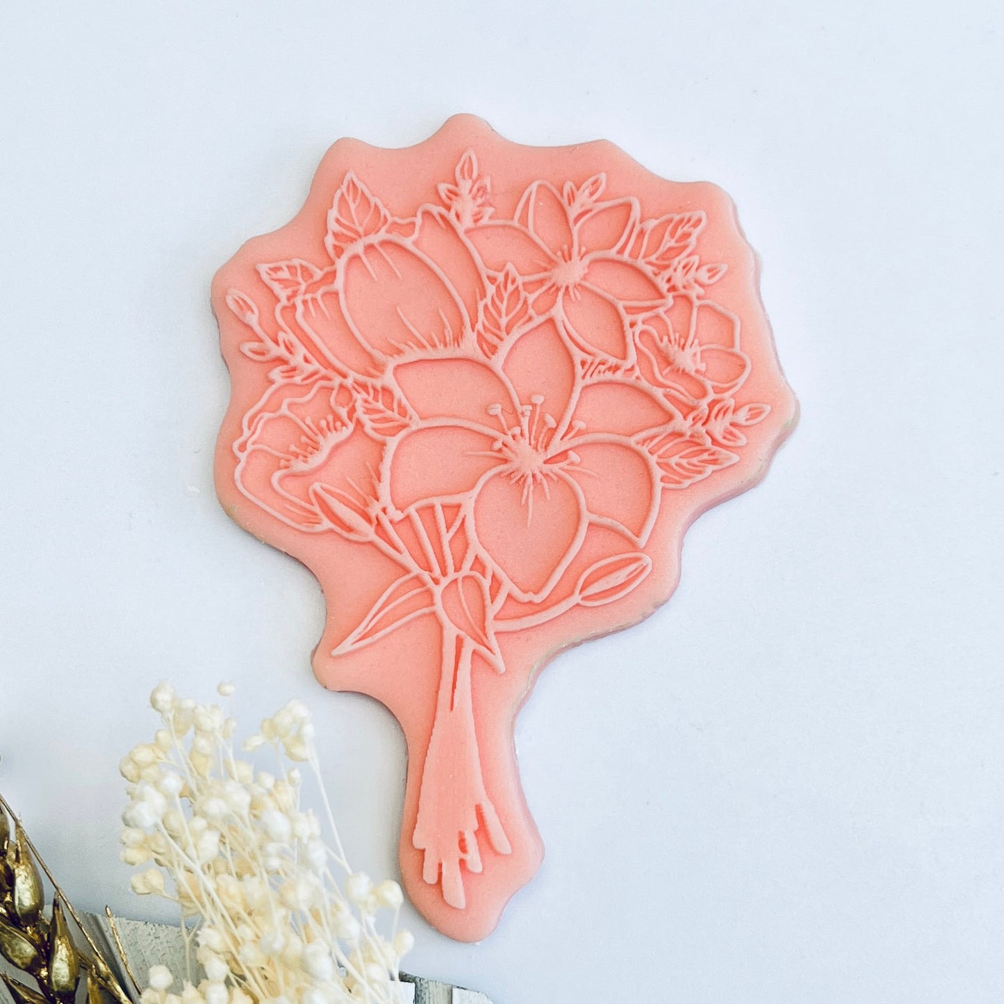 Mother`s Day - Flower bouquet 2  - Deboss Stamp and Matching Cut image 1