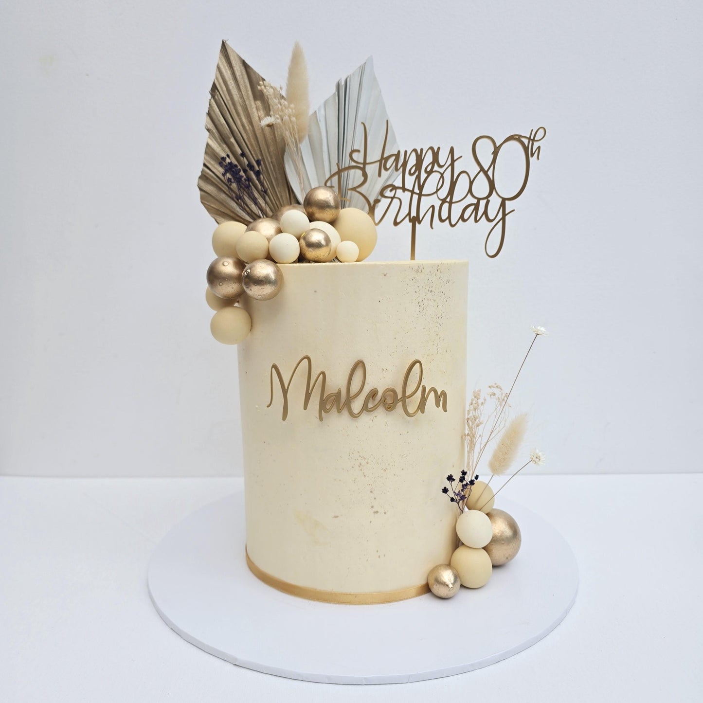 Happy Birthday Cake Topper, Acrylic cake topper and name cake charm