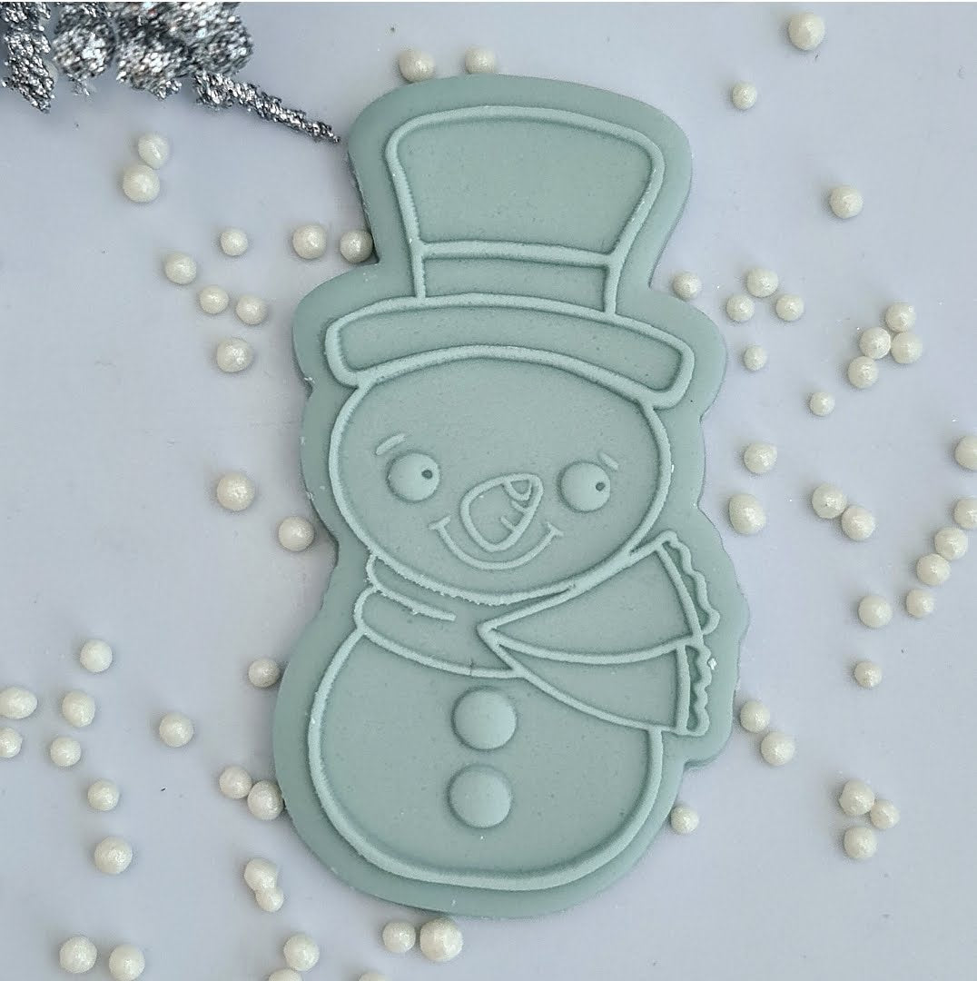 Christmas - Snowman Deboss and Matching Cutter image 0