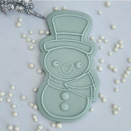 Christmas - Snowman Deboss and Matching Cutter image 0