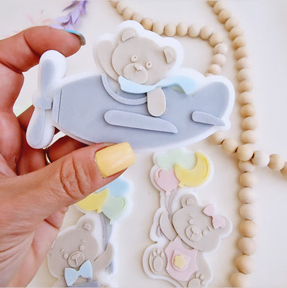 Boy Bear in a plane - PLA stamp and cutter image 0