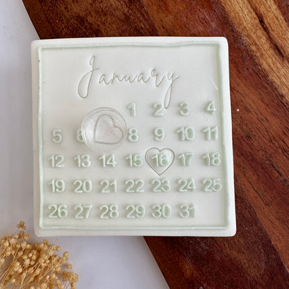 Calendar with blank space  - Stamp and Matching Cutter image 2