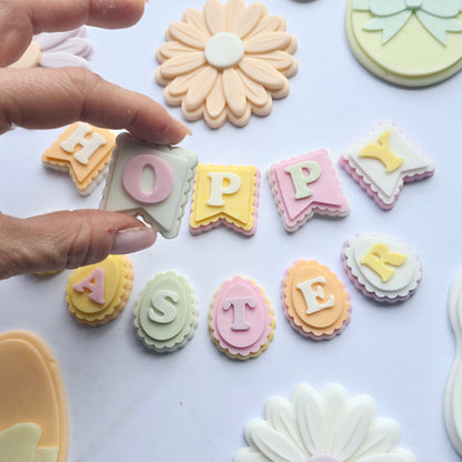 Happy Easter bunting block - PLA embosser and matching cutter image 2