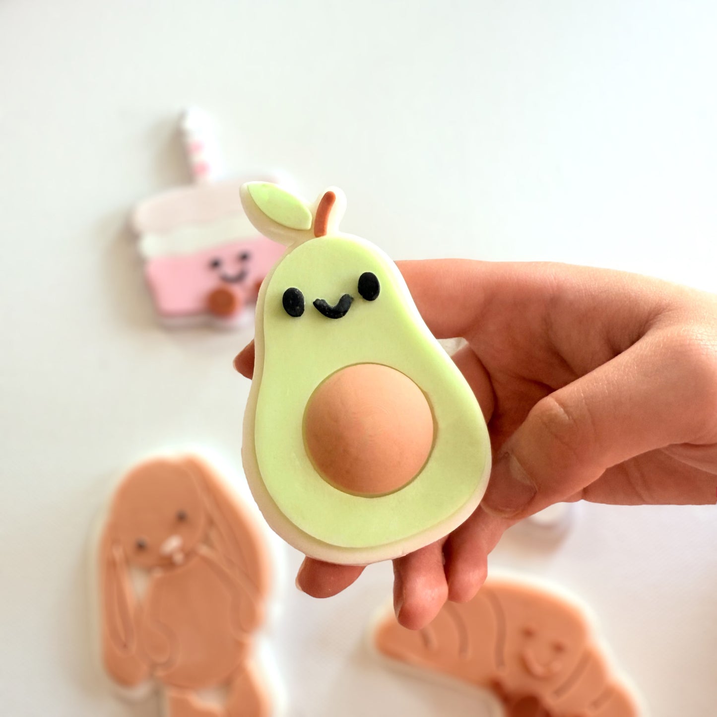 Cute Avocado - PLA stamp and cutter image 0