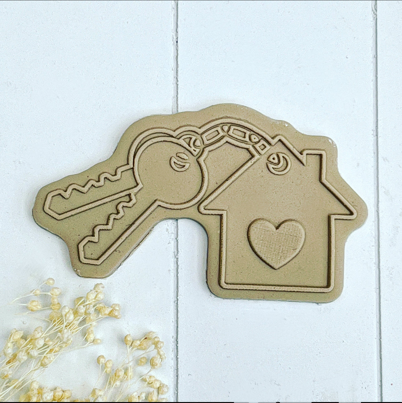 New Home - Keychain - Deboss/Cutter combo image 0