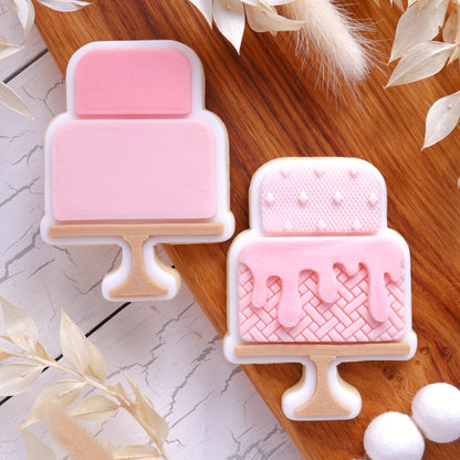 2 tier Cake - Deboss stamp with matching cutters image 0