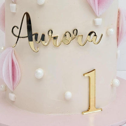 Personalised Name and Age acrylic cake charms, acrylic cake topper, cake charm