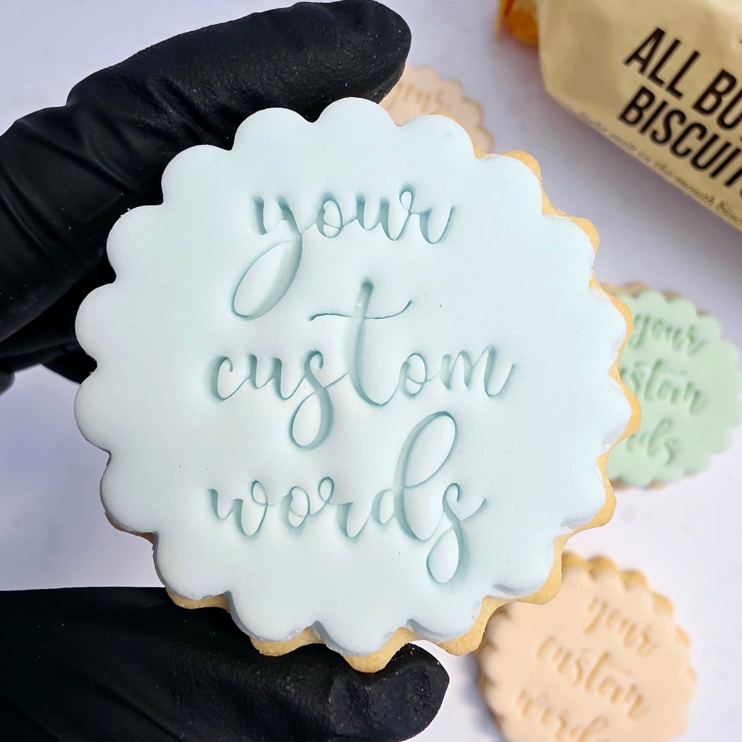 Custom Fondant Cookie Stamp and Cutter Set