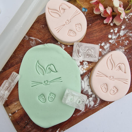 Easter bunny impression stamp set - 3 image 0