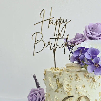 Happy Birthday cake topper, acrylic cake topper, cake charm