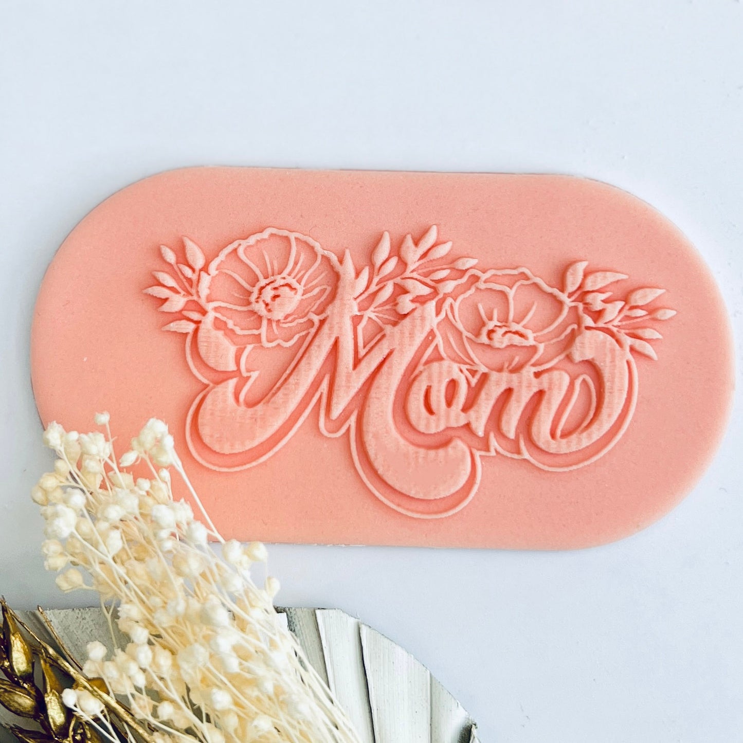 Mother`s Day - MoM - Deboss Stamp and Matching Cutter image 0