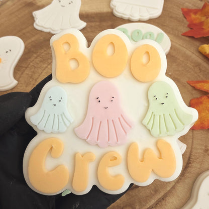 Boo Crew Cookie Embosser Stamp & Cutter: 3D Printed Halloween Design