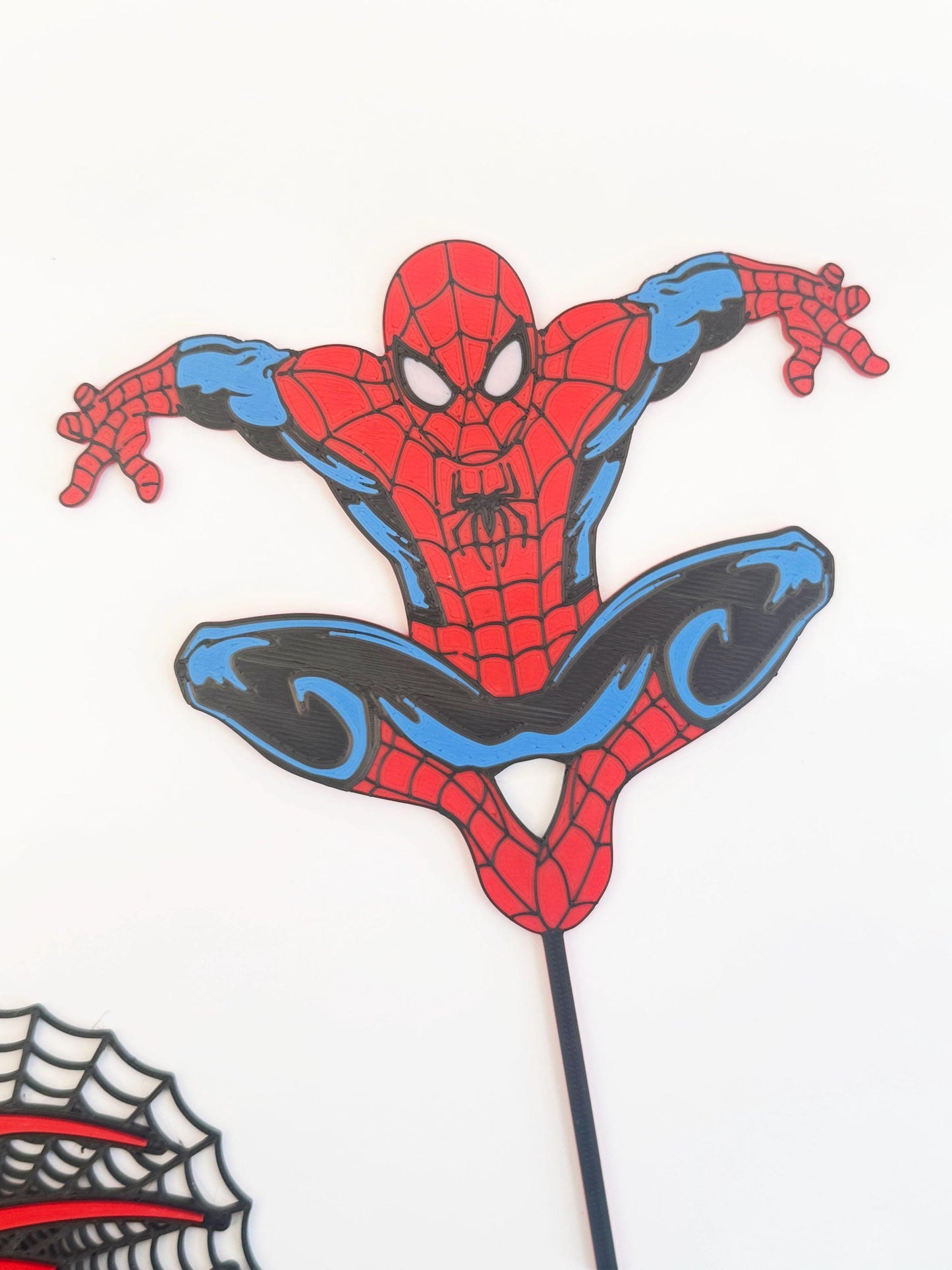 Spider man Birthday cake topper set, cake charm, 3d printed cake topper