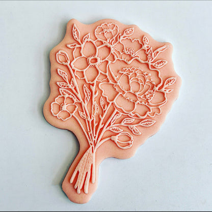 Mother`s Day - Flower bouquet 3  - Deboss Stamp and Matching Cut image 1