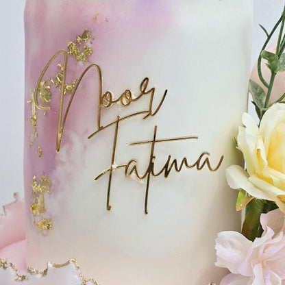 Acrylic script style name charm