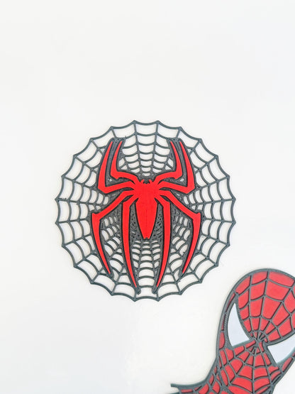 Spider man Birthday cake topper set, cake charm, 3d printed cake topper