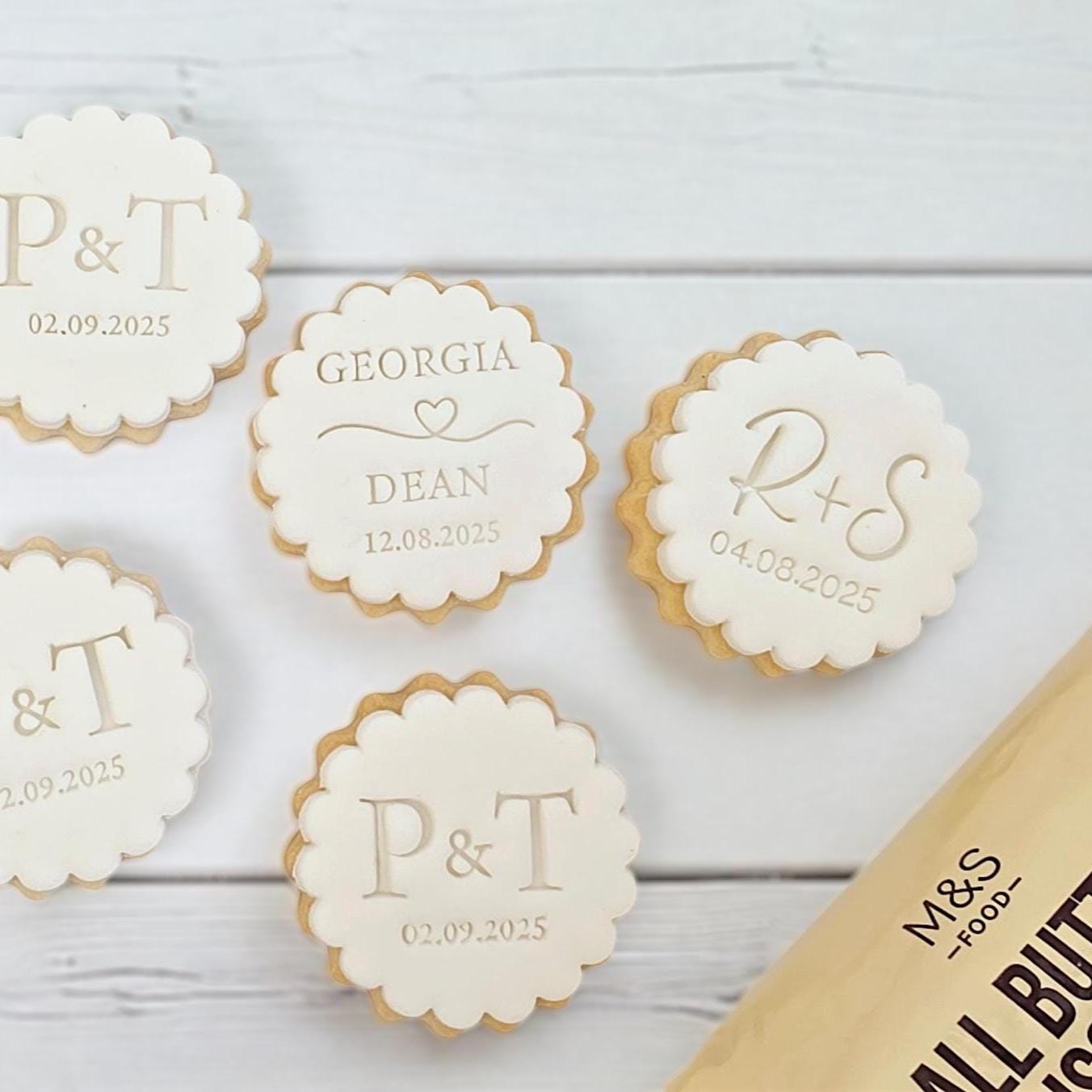Custom Wedding Cookie Stamp Set