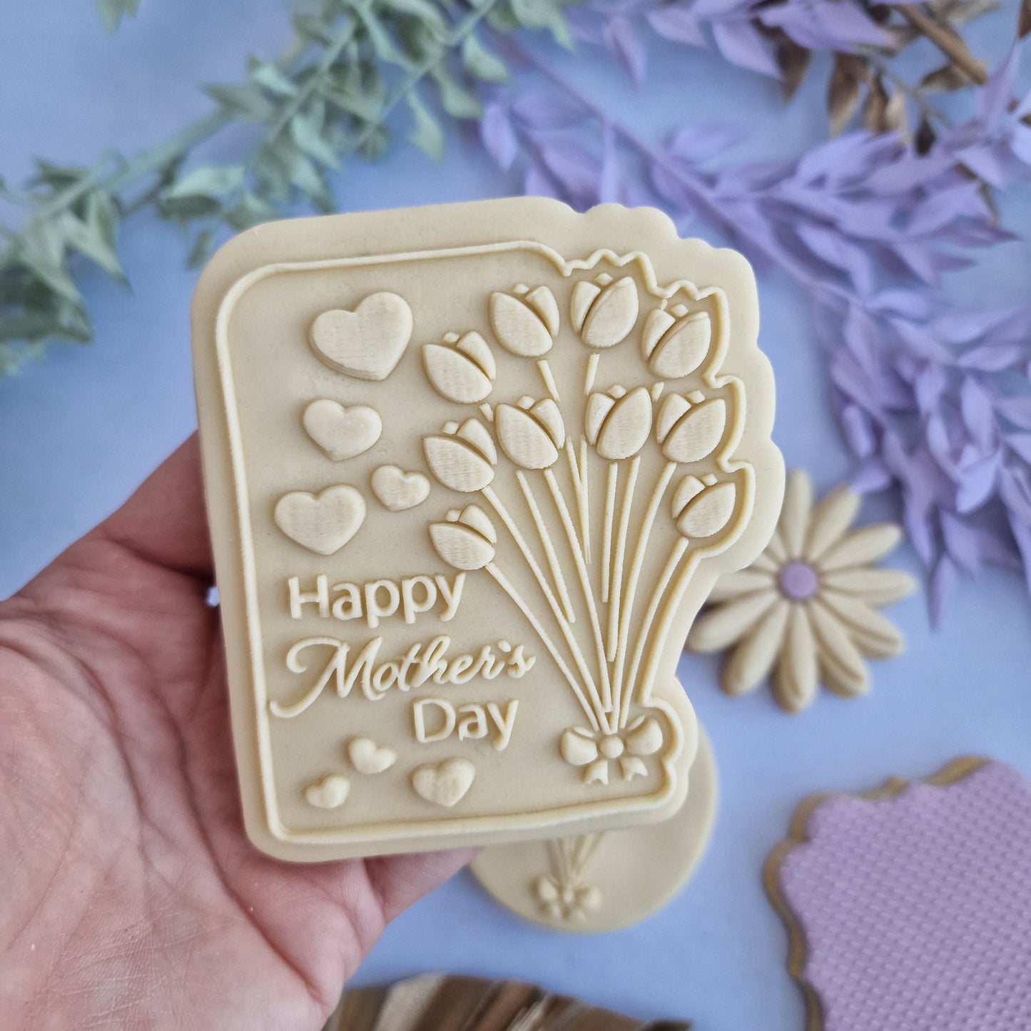 Happy Mother`s Day - stamp and matching cutter image 1