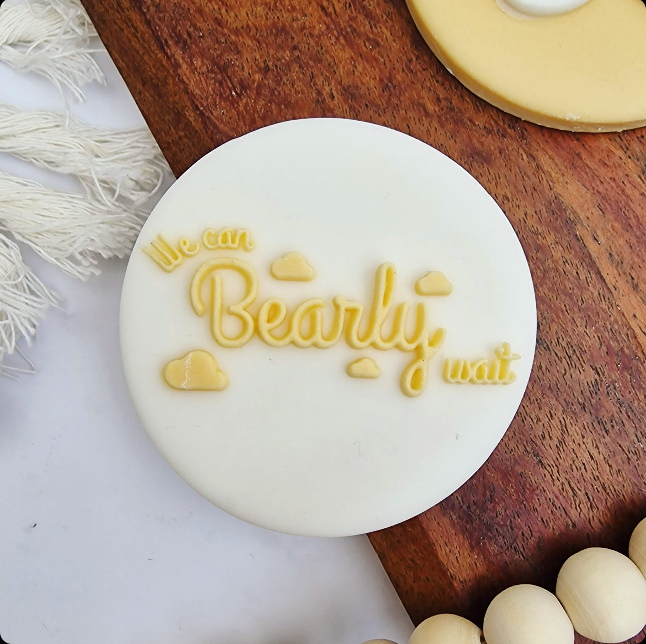 We can bearly wait - Deboss stamp image 0