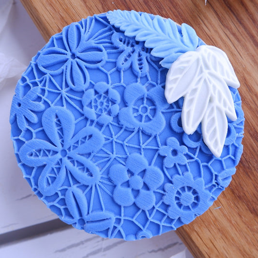 Lace Pattern DeBoss Big Size Stamp image 0