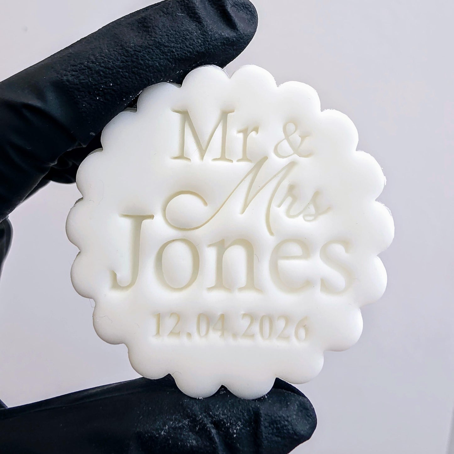 Personalised Mr & Mrs Fondant Stamp and Cutter Set