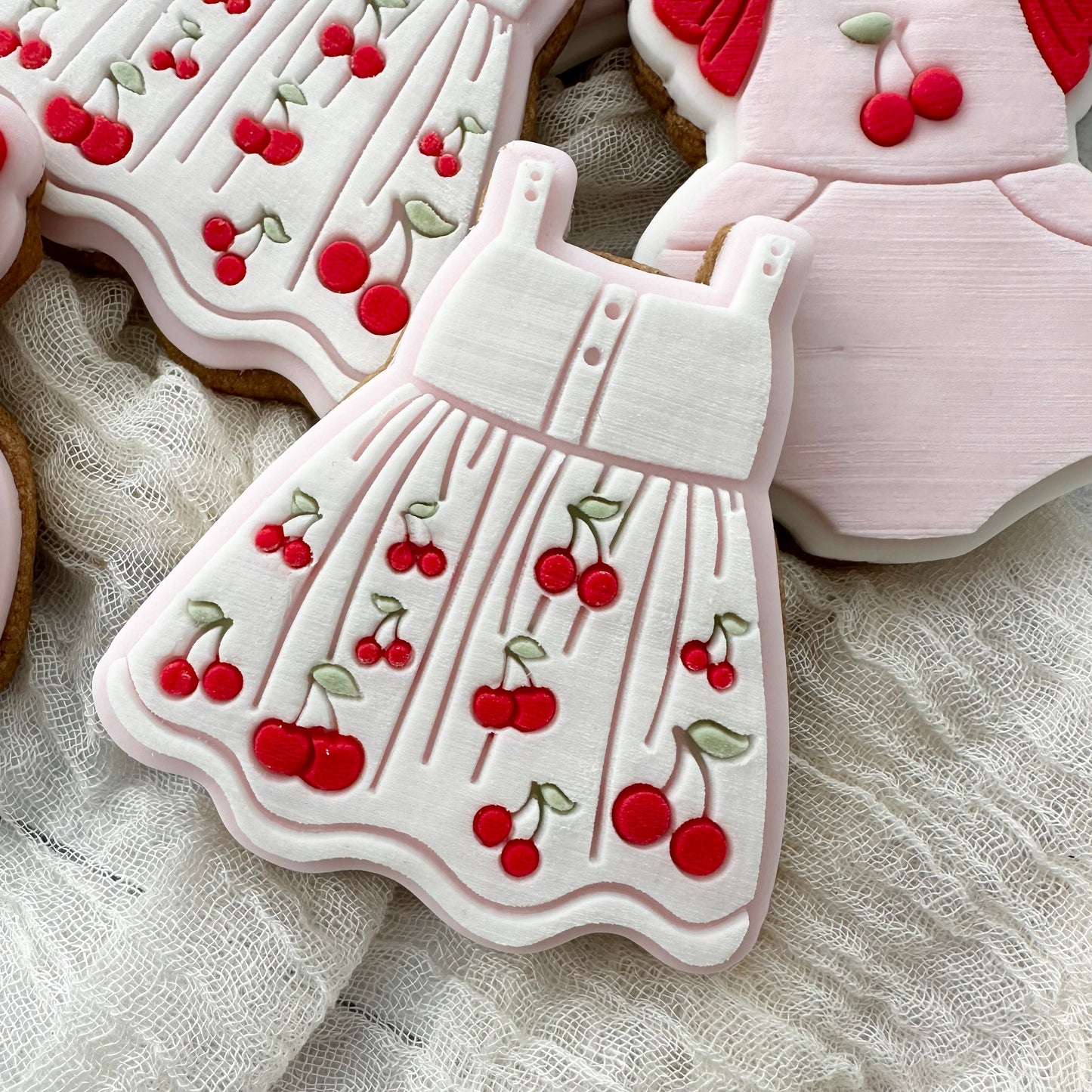 Vintage baby cherry dress - Stamp and Matching Cutter image 0