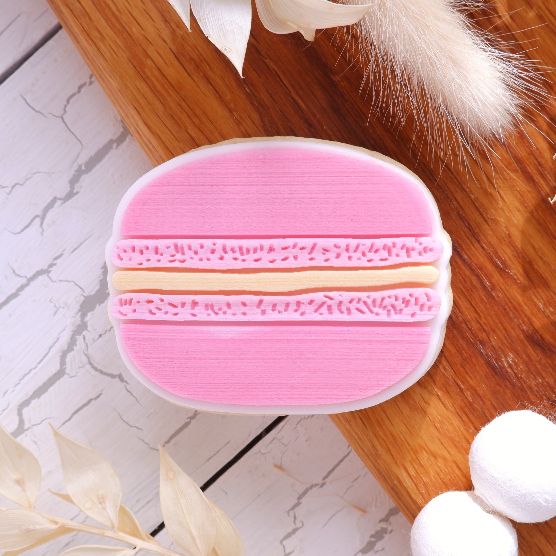 Macaron - Deboss stamp with matching cutters image 0