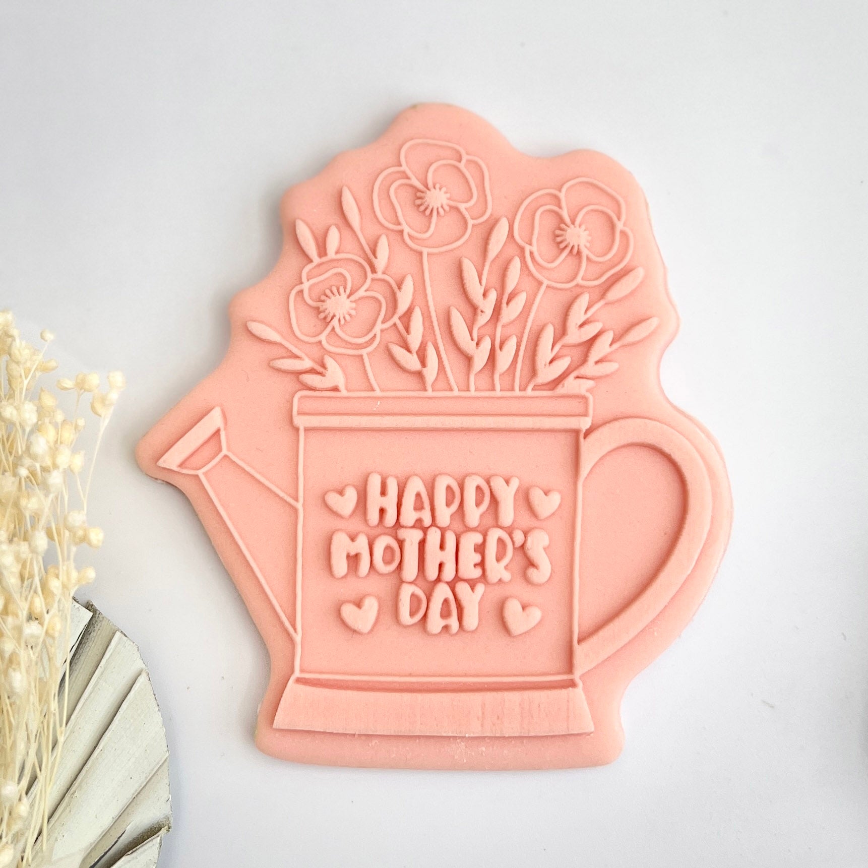 Mother`s Day - Watering can  - Deboss Stamp and Matching Cut image 2