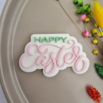 Happy Easter -  Deboss and Cutter image 1