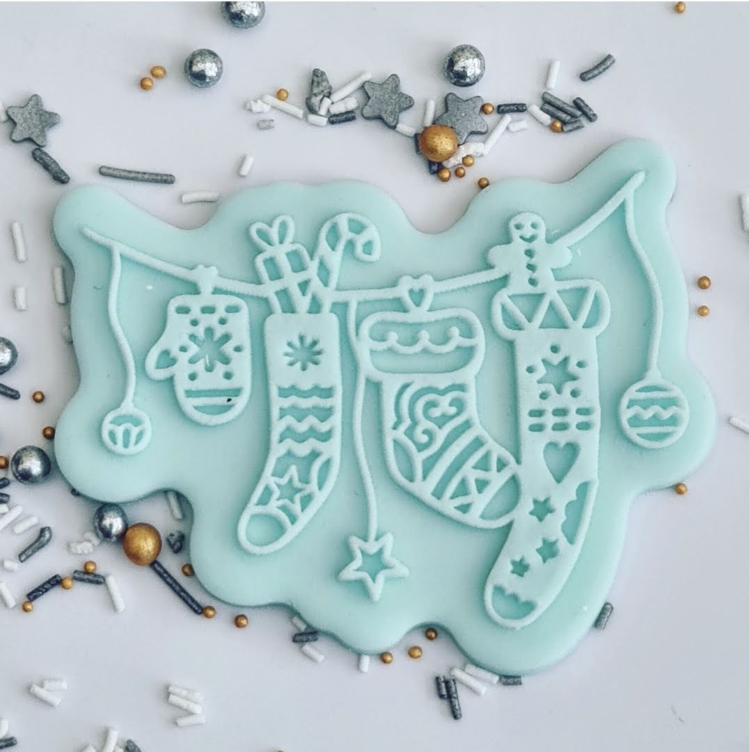 Christmas - Stockings Deboss and Matching Cutter image 0