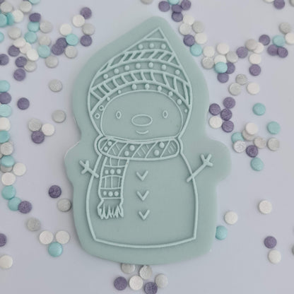 Christmas - Cute Snowman Deboss & Cutter image 0