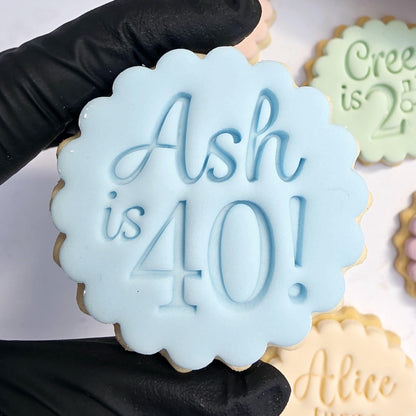 Customised Name and age Cookie Stamp Set