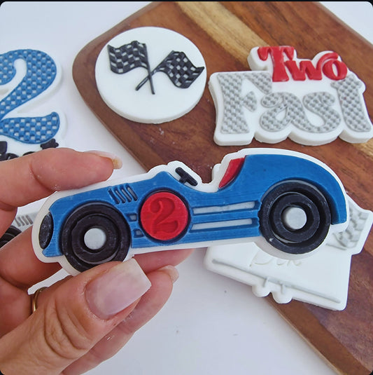 Race Car no.2  - Stamp and Matching Cutter image 0