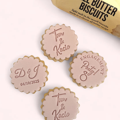 Custom Wedding Initials Cookie Stamp and Cutter