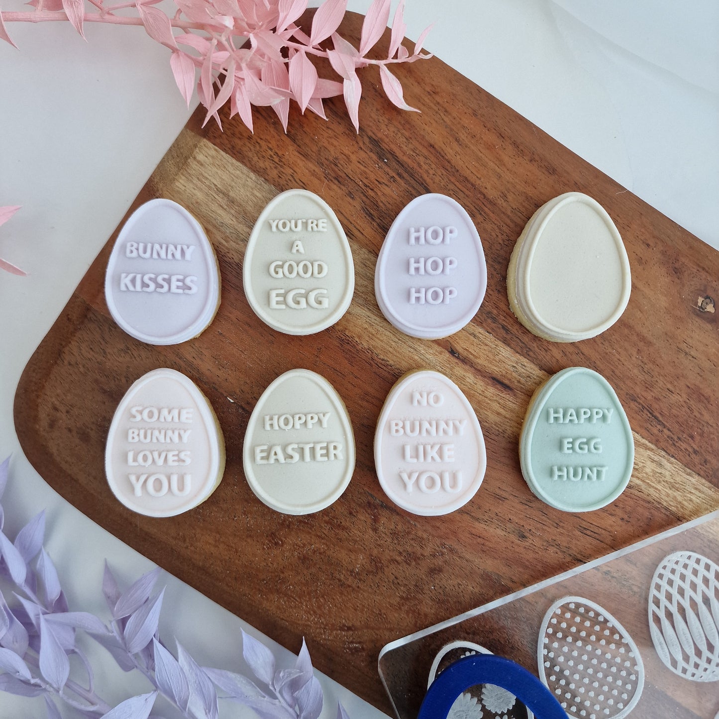 Mini Eggs with messages  -  Deboss and Cutter image 0