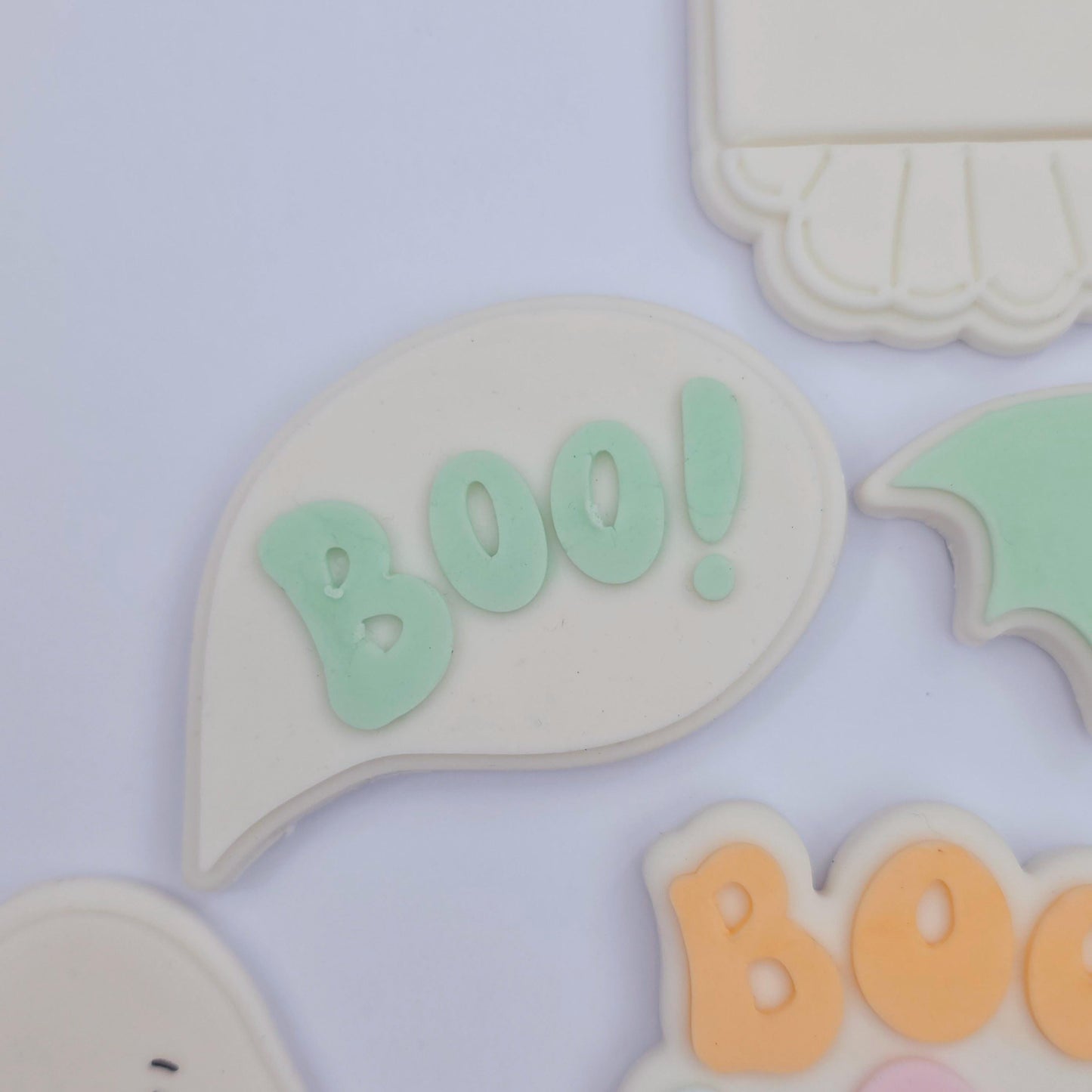 Boo Halloween Cookie Embosser Stamp and Cutter: 3D Printed PLA