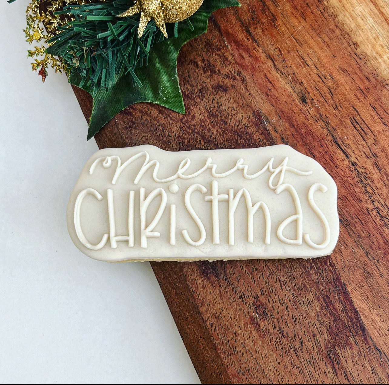 Christmas -  Merry Christmas Deboss and Matching Cutter image 0