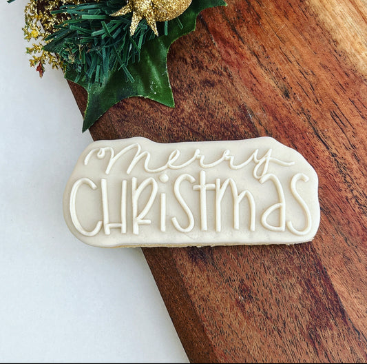 Christmas -  Merry Christmas Deboss and Matching Cutter image 0