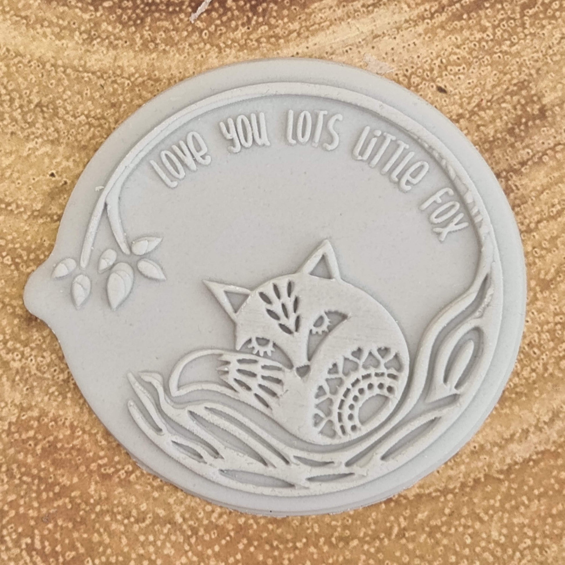 Woodland - Love you lots little Fox DeBoss & Matching Cutter image 0