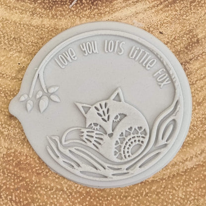 Woodland - Love you lots little Fox DeBoss & Matching Cutter image 0