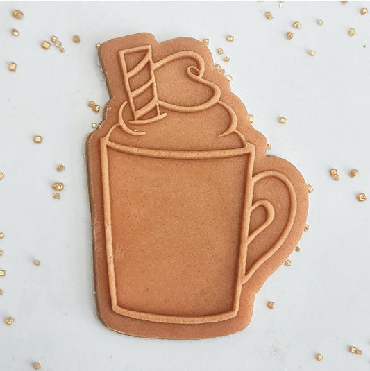 Christmas - Hot Chocolate for Santa Deboss and matching cutter image 0