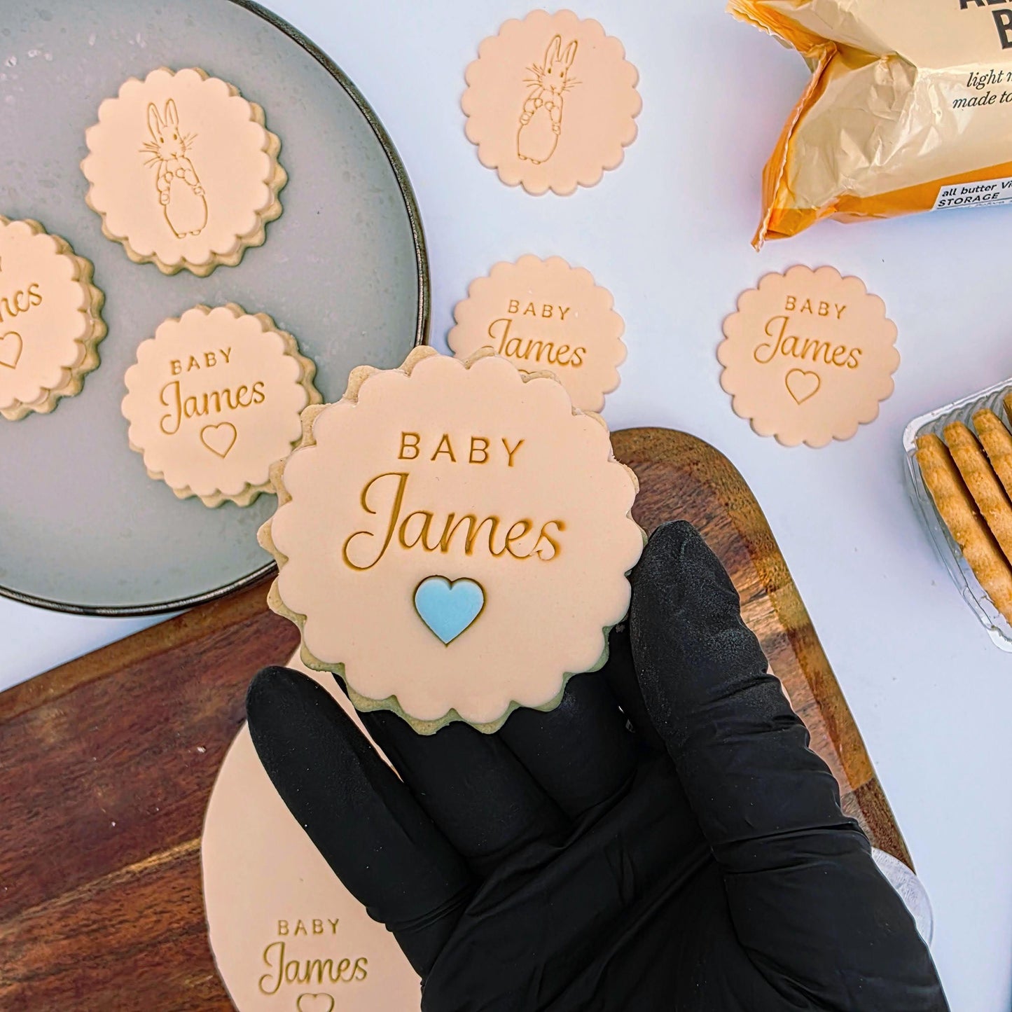 Custom Baby Name Fondant Cookie Stamp and Cutter